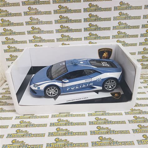 Bburago - 1/18 Scale - Lamborghini Huracan LP 610-4 Police Car Diecast Scale Model Replica ...