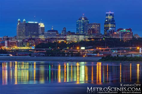 Kansas City Skyline at night from Kaw Point - MetroScenes.com ...