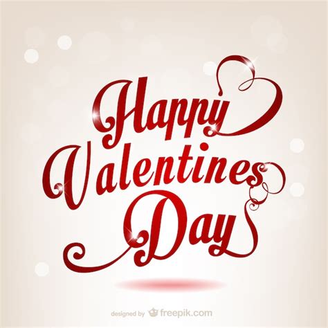 Happy Valentine's Day greeting Vector | Free Download