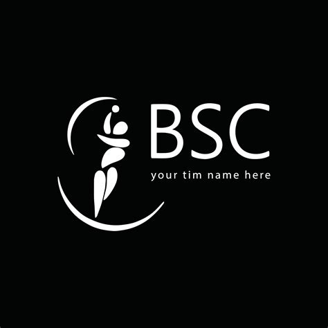 BSC letter white logo. BSC monogram, simple vector logo symbol. 5643380 ...