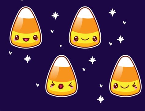 How to Make a Quick Kawaii Candy Corn Pattern for Halloween