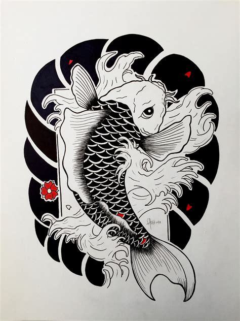 Fish Pencil Drawing - Fish Koi Drawing Behance Pez Watching Thanks | Dekorisori