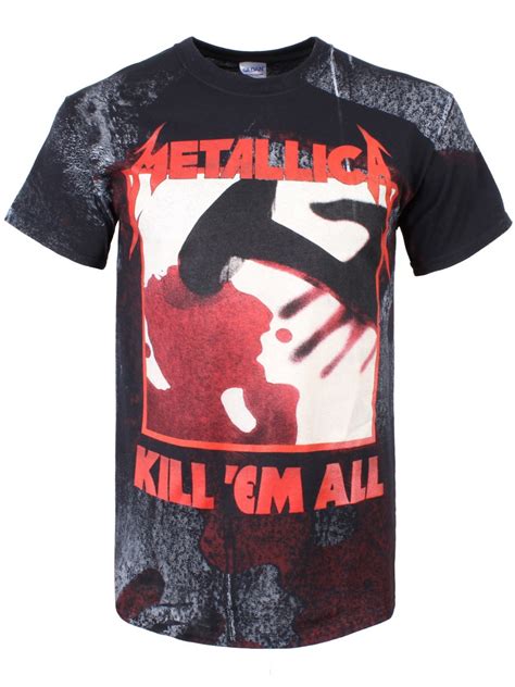 Metallica Kill Em All Ingrained All Over Men's Black T-Shirt - Buy ...