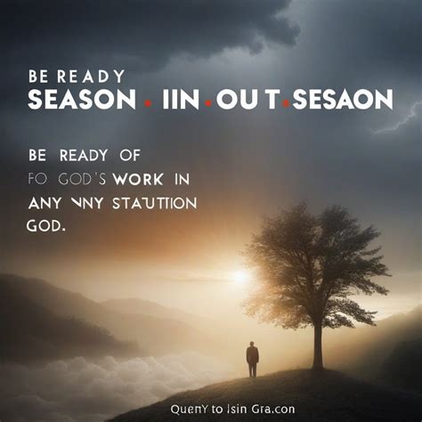 Be Ready in Season and Out of Season | by Mabule Junior Lekete | God’s ...