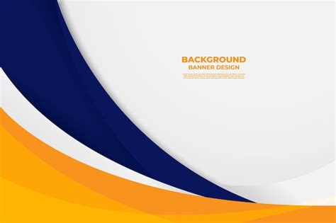 Premium Vector | Blue and orange wave business banner background