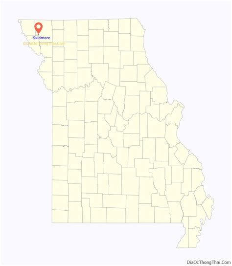 Map of Skidmore city, Missouri