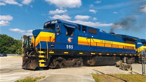 Seminole Gulf Railroad DeSoto turn freight job - YouTube