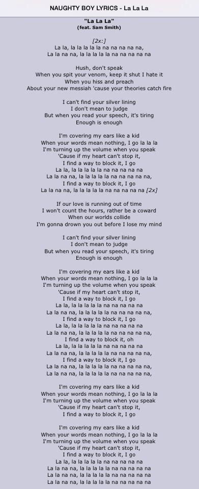 Naughty Boy Lalala Lyrics