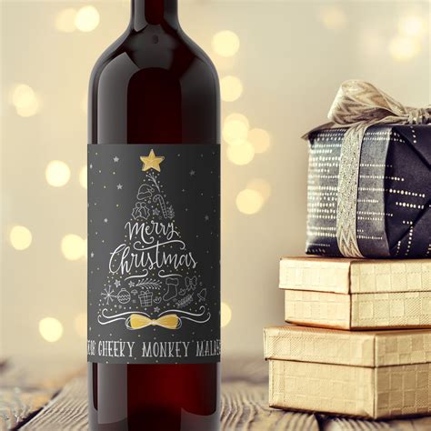 Make Your Own Holiday Wine Labels | Christmas wine label, Holiday wine ...