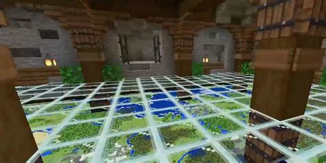 Minecraft Player Builds Incredible Map Room With Glass Floors