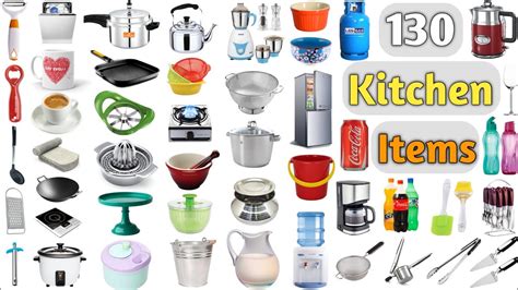 Kitchen Vocabulary in English ll 130 Kitchen items name in English With ...