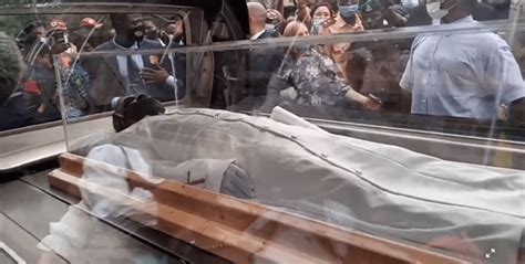 Prophet T.B Joshua's corpse arrives Synagogue Church for lying in state | PHOTO - Kemi Filani