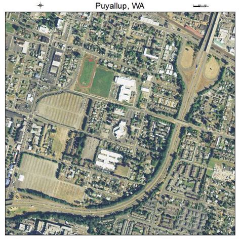 Aerial Photography Map of Puyallup, WA Washington