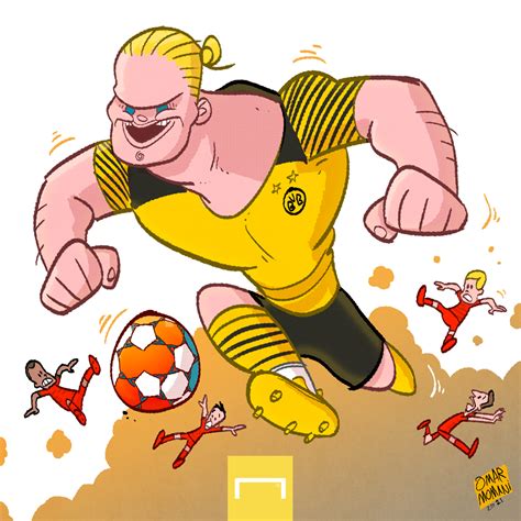 Omar Momani cartoons: Erling Haaland the beast