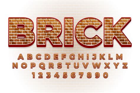 decorative brick text effect vector design 21743265 Vector Art at Vecteezy