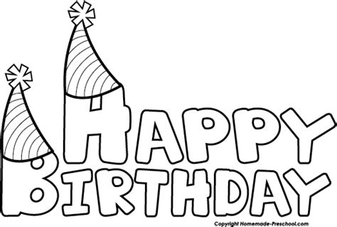 happy birthday black and white clipart 20 free Cliparts | Download ...