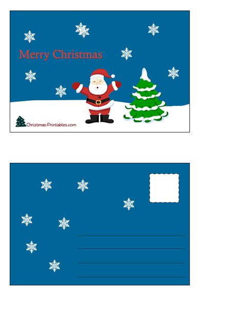 Free Printable Christmas Postcards - Printable Templates