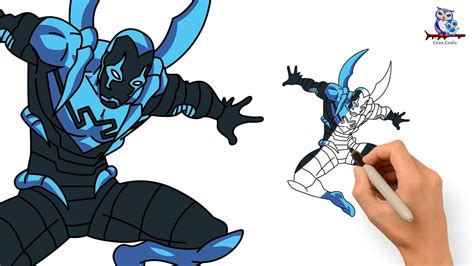 How to Draw Blue Beetle Full Body - DC Comics - YouTube