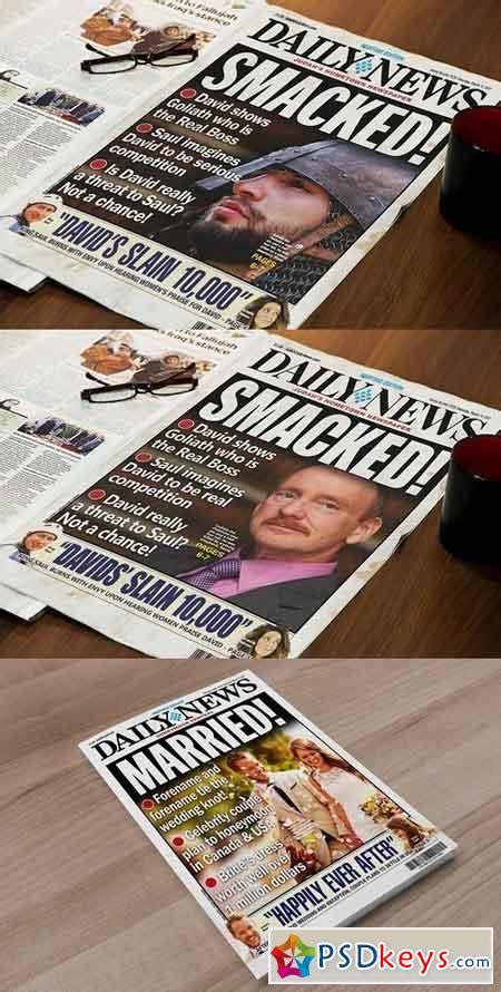 Editable Tabloid Newspaper Cover 1338966 » Free Download Photoshop ...