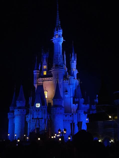 Disney Castle Magic Kingdom Night Editorial Stock Photo - Image of night, kingdom: 165604108