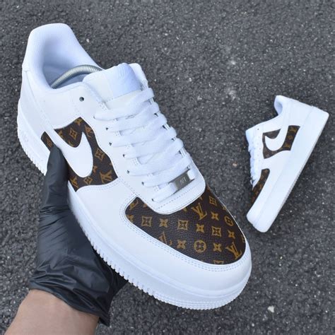 Custom Hand Louis Vuitton LV Leather Nike Air Force 1