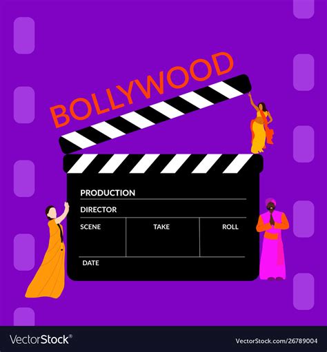 Bollywood film production Royalty Free Vector Image