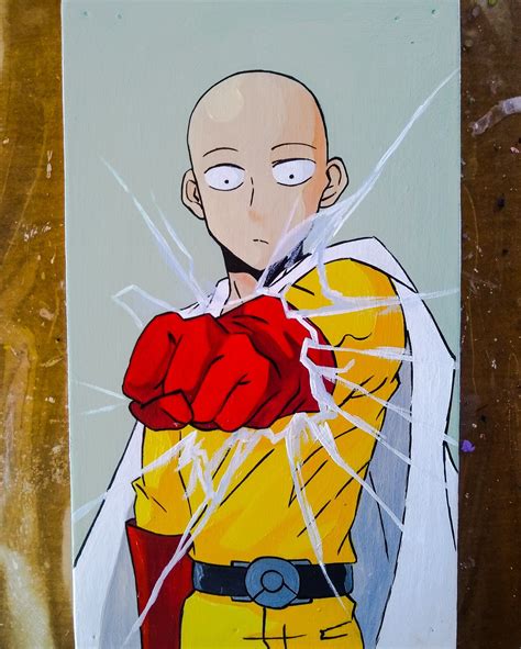 Saitama - One Punch Man | Anime canvas painting, Small canvas art, Anime canvas