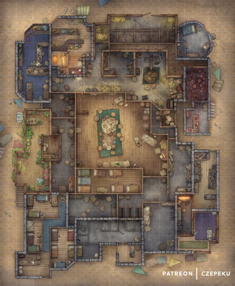 Dnd Basement Battle Map - The tranquil church | Fantasy map, Dungeon ...