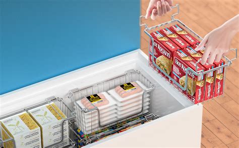 Amazon.com: Homics Freezer Baskets for Chest Freezer - Open Front Stackable Wire Basket Dividers ...