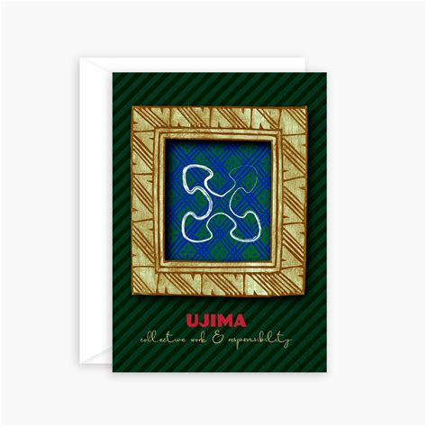 Kwanzaa Card - Ujima (Collective Work & Responsibility) • AfriMod