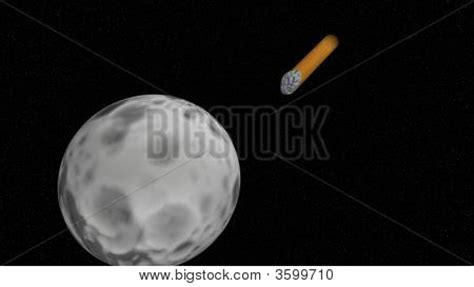 Asteroid Hitting Moon Image & Photo | Bigstock