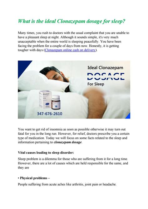 What is the ideal Clonazepam dosage for sleep? by Safe Get Rx - Issuu