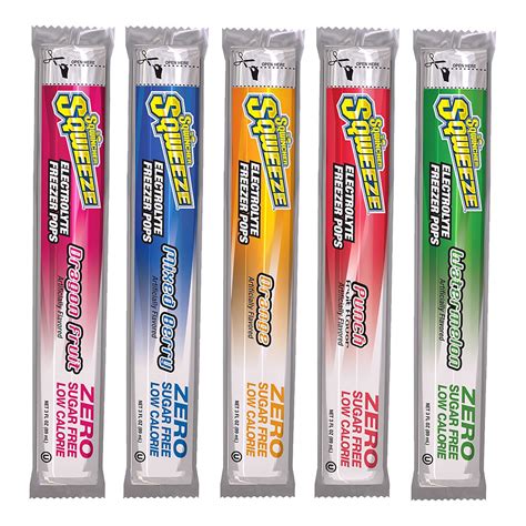 Sqwincher Zero Sqweeze Pops | 5 Assorted Flavors in each Bag – Powder ...