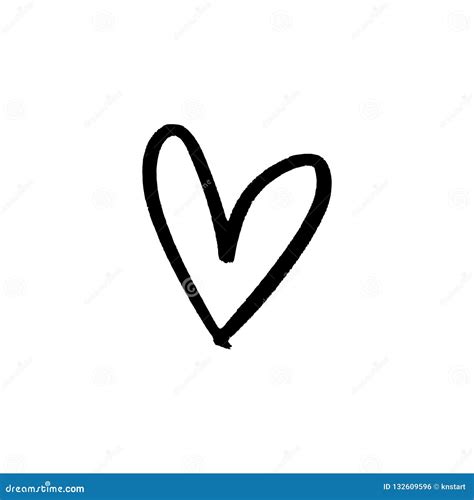 Hand Drawn Heart Outline Svg