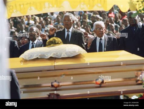 ANC leadership, left to right; Oliver Tambo, Nelson Mandela, Walter ...