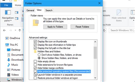 show hidden items on Windows 7