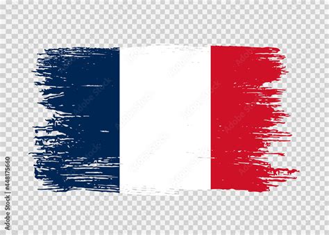 Vecteur Stock France flag with brush paint textured isolated on png or ...