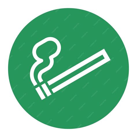 Free Vector | Smoking area green circle sign