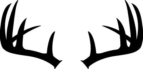 black silhouette of deer antlers | Use these free images for your websites, art projects ...