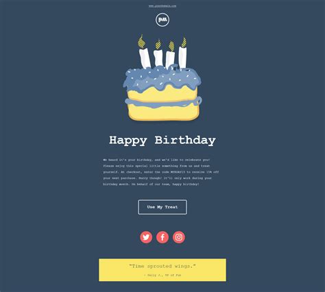 Treat Yourself Email Template - Benchmark Email