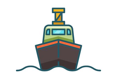 Ship Filled Line Icon Logo Design Graphic by graphicrun123 · Creative Fabrica