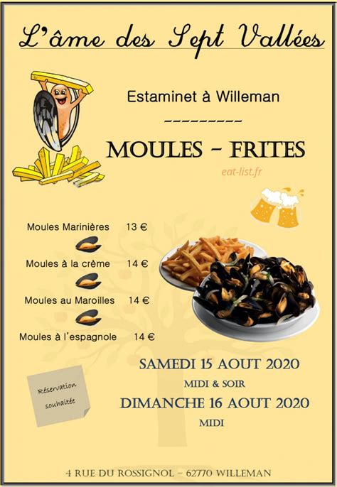 L'Ame des 7 vallées à Willeman - menu et photos