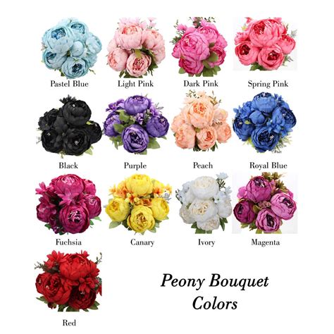 Peony Bouquets Artificial Peony Flowers Peony Bouquet - Etsy