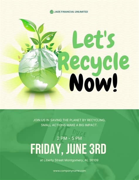 Yellow and Green Recycling Poster Campaign - Venngage