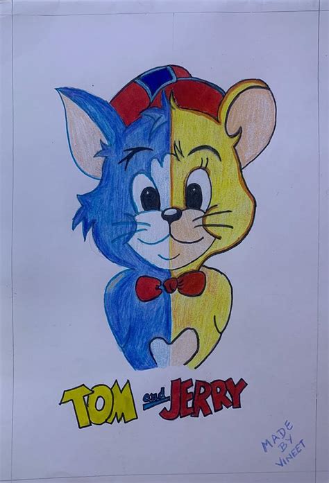 Tom and jerry cartoon drawing Drawing by Vineet Trikha - Pixels