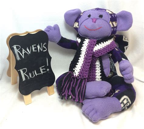 Plush Baltimore Ravens Monkey | Etsy | Monkey plush, Plush, Year of the ...