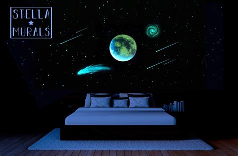 Glow in the Dark Galaxy Ceiling Space Themed Bedroom Ceiling - Etsy