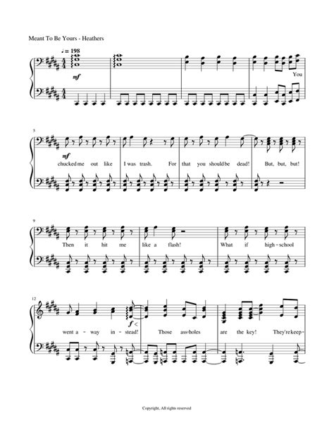 Meant To Be Yours Sheet music for Piano (Solo) | Musescore.com