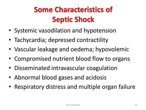 Septic shock Pathophysiology