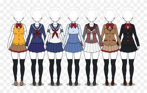 Collection Of Free Drawing Anime School Uniform Download - Gacha Life School Uniforms Clipart ...